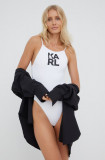 Karl Lagerfeld costum de baie dintr-o bucată culoarea alb, cupa moale