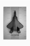 21mxm_aircrafts_005|Frameless Wall Poster, Fighter Jet Top View, Aviation Art, Canvas, 2025 Aviation Collection | A4 (21 x 29.7 cm) - 21mxm_aircrafts_