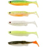 Cumpara ieftin Shad Savage Gear Fat Minnow T-Tail, Darkwater Mix, 9cm, 5buc/plic