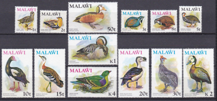 DB1 Fauna Pasari 1975 Malawi 13 v. MNH