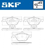 Set placute frana fata SKF VKBP80219