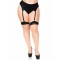 LEG AVENUE - PLUS LYCRA SHEER 2 TONE THIGH HIGH WITH BACKSEAM AND CUBAN HEEL