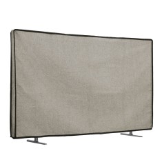 Husa de in Kwmobile pentru televizor de 55 inch, Maro deschis, Textil, KWM000017VD003C