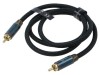 Cablu RCA mufă, 1m, placat cu aur negru, Vention