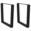 VidaXL Picioare de masă &icirc;n formă de V, 2 buc., negru, 80x(72-73,3) cm, oțel 4012648