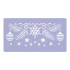 Reutilizabil Plastic Fereastra Crăciun Șablon pentru Artificială Zăpadă // FULGII DE ZĂPADĂ DE BORDER - MEDIU (21x45cm)
