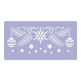 Reutilizabil Plastic Fereastra Crăciun Șablon pentru Artificială Zăpadă // FULGII DE ZĂPADĂ DE BORDER - MEDIU (21x45cm)