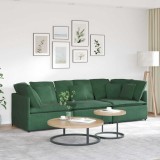 VidaXL Canapea modulară cu perne, verde junglă, țesătură velur