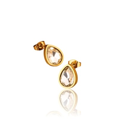 Cercei placati cu aur Tear foto