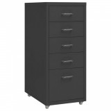 Fiset mobil metalic antracit 28x41x69 cm, 5 sertare, birou, depozitare dosare
