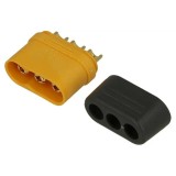 Conector alimentare DC mufa MR60 tata 3pin 30A 500V lipire pe cablu