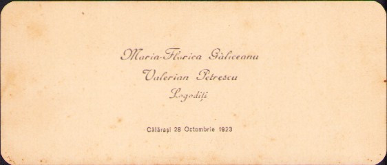 HST A2336 Carte de vizită olografă judecător Valerian Petrescu Constanța 1923