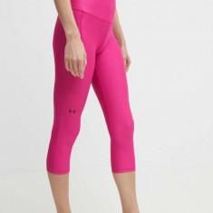 Under Armour pantaloni femei, culoarea roz, neted