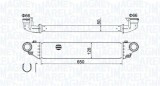 Radiator intercooler Mercedes C-Class, C-Class T-Model, Clc-Class, Clk, Slk Motor 200 Kompressor, 200 Kompressor, C 160 Kompressor, 650x128x50mm, OE