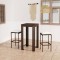 vidaXL Set mobilier bar de grădină, cu perne, 3 piese, maro, poliratan 3064774