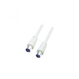 Cablu coaxial 1.5m alb mama-tata dublu ecranat drept RF 1X HOME, Home By Somogyi