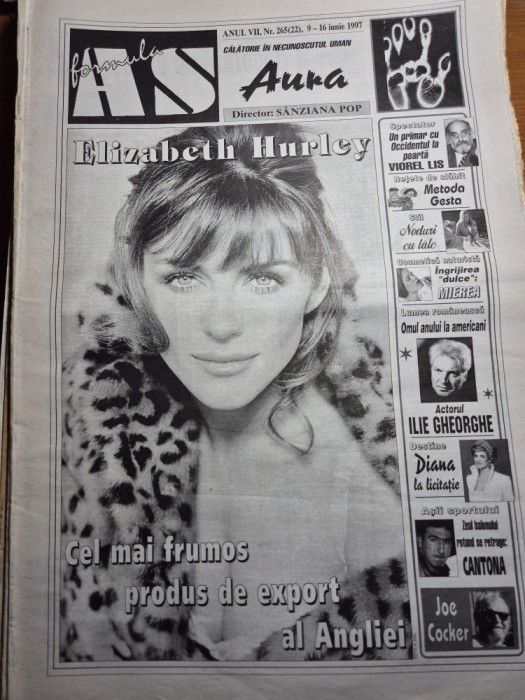 ziarul formula as 9 -16 iunie 1997 - actorul ilie gheorghe ,joe cocker, eric cantona se retrage , viorel lis
