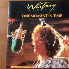 whitney houston one moment in time disc single 7" vinyl muzica pop arista VG+