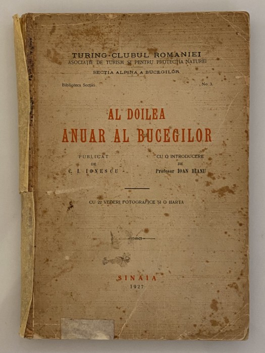 Al doilea anuar al Bucegilor - Sinaia 1927