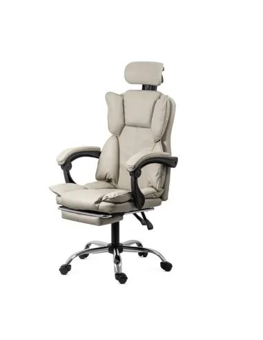 Scaun directorial OFF 4151, piele ecologica, mecanism de balansare, suport pentru picioare, 130 kg