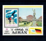 Ajman 1972 - Jocurile Olimpice Munchen, săritură cu prăjina, colita nedantelata neuzata