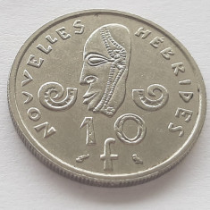 352. Moneda Noile Hebrides 10 francs 1970 (tiraj 400.000 buc)