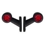 Lampa gabarit camion cu brat extra scurt 60&deg; cu LED 12/24V Set 2buc Stg/Dr - Alb/Rosu Garage AutoRide