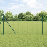 Gard Euro cu 13 St&acirc;lpi 1x25 m Oțel Zincat Verde