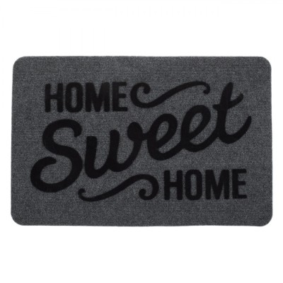 Covoraș Ușă, Model &amp;quot;Home Sweet Home&amp;quot;, Gri, 60x40cm, Antiderapant Granulat foto
