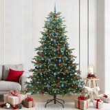 VidaXL Brad de Crăciun artificial Verde 240 cm PVC și metal și plastic 3395575