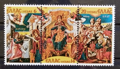 BC357 Grecia 1980, serie picturi, Craciun foto