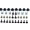 Set cleme fixare carenaj roata BMW X1 (E84), 09.2009-08.2015; X3 (F25), 11.2010-08.2017,aripa interiorara, 36 buc