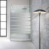 Paravan dus walk-in Aqua Roy &reg; INOX, model Multiline incolor, sticla 8 mm clara, securizata, anticalcar, 140x195 cm