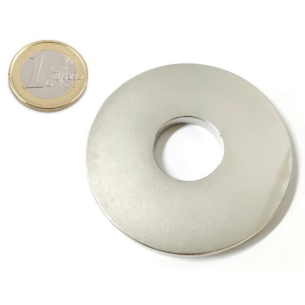 Magnet neodim inel &Oslash;60/20 x 5 mm, putere 22 kg, N38