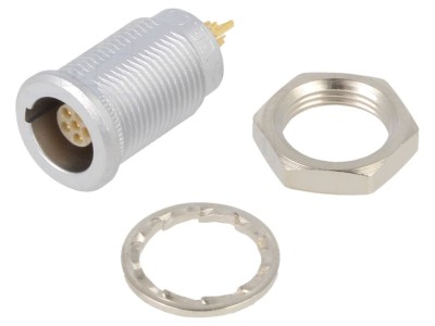 Conector circular 6 pini, lipire, 1,5A foto