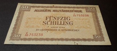 Bancnota 50 schilling din austria foto