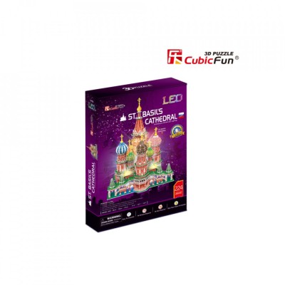 Cubic Fun - Puzzle 3D Led Catedrala St. Basil 224 Piese foto