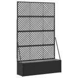 vidaXL Vază pentru Grădină Negru 105 x 30 x 170 cm Metal 366617