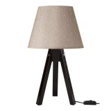 Cumpara ieftin Lampă de masă Adeck E27 &icirc;n nuanțe de maro-bej &Phi;25x45cm