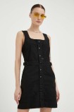 G-Star rochie culoarea negru, mini, mulată