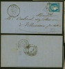 France 1873 Postal History Rare Old Cover + Content Bieumes to Villeneuve DB.514