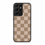 Husa Samsung Galaxy S21 Ultra - Skino Chess, maro - bej