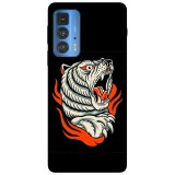 Husa compatibila cu Motorola G51 model Tiger flames, Silicon, TPU, Viceversa