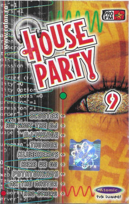 Caseta -House Party 9-, originala, holograma, techno foto