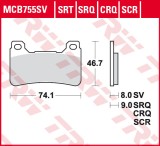 Cumpara ieftin Set placute frana fata TRW MCB755SV - Honda CBR 600 RR (05-16) - CBR 600 RRA (09-16) - VFR 800 (14-16) - CBR 1000 R (08-16)