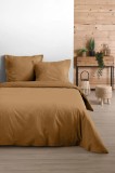 Cearsaf De Pilota Eden Pat Dublu King Size 260x240cm, Culoare Mustar, 100% Bumbac Oeko Tex