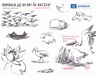 ROMANIA 2021 - DELTA DUNARII, UNESCO, COLITA, MNH - LP 2332a foto