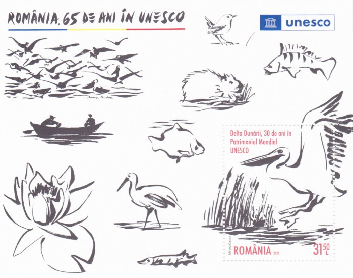 ROMANIA 2021 - DELTA DUNARII, UNESCO, COLITA, MNH - LP 2332a