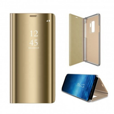 Husa Flip Carte CLEAR VIEW Samsung A105 Galaxy A10 Gold foto