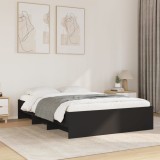 vidaXL Cadru de pat, negru, 140x200 cm, lemn prelucrat